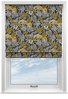 Leopard, Gilded - Twist&Fit Roman Blind